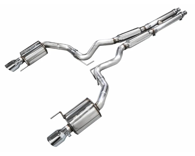 AWE Touring Edition Exhaust for S650 Ford Mustang GT Fastback - Dual Chrome Silver Tips (3015-32650)