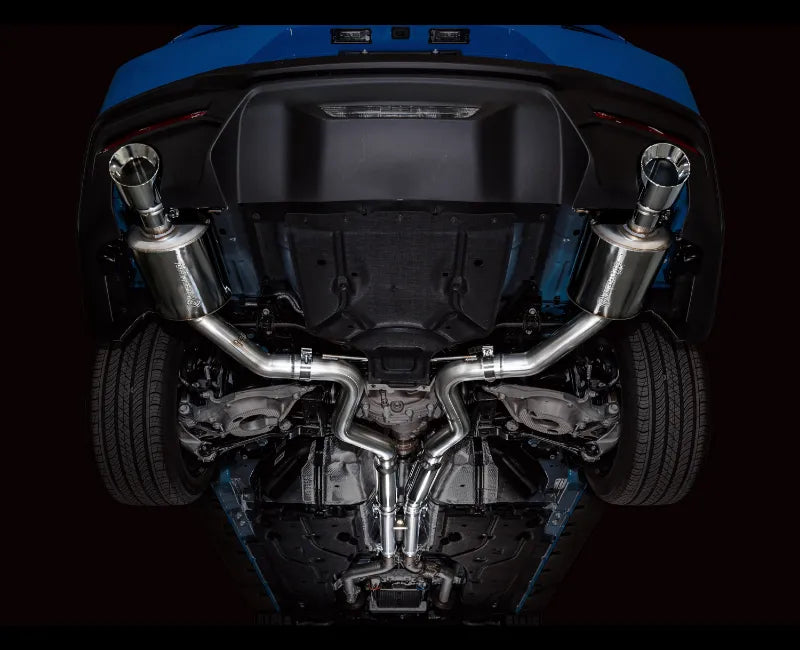 AWE Touring Edition Exhaust for S650 Ford Mustang GT Fastback - Dual Chrome Silver Tips (3015-32650)
