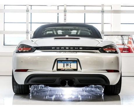 AWE Touring Edition Exhaust for Porsche 718 Boxster / Cayman - Diamond Black Tips (3015-33080)