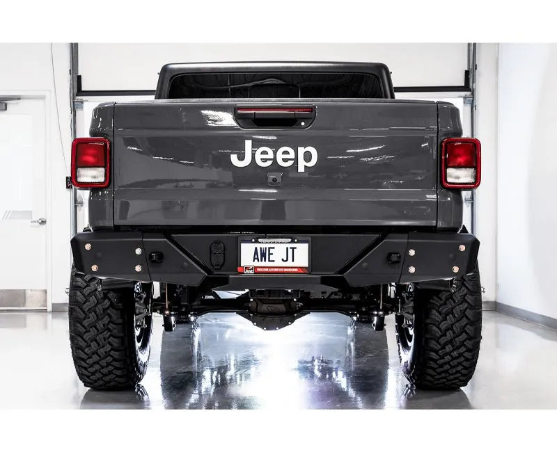 AWE Tread Edition Catback Dual Exhaust for Jeep JT 3.6L - Diamond Black Tips (3015-33101)
