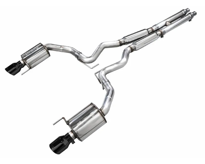 AWE Touring Edition Exhaust for S650 Ford Mustang GT Fastback - Dual Diamond Black Tips (3015-33650)