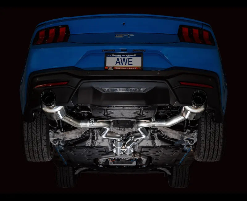 AWE Touring Edition Exhaust for S650 Ford Mustang GT Fastback - Dual Diamond Black Tips (3015-33650)