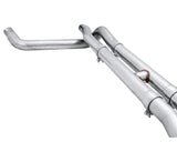 AWE 0FG Catback Split Rear Exit Exhaust for 4th Gen Silverado/Sierra 1500 6.2L (With Bumper Cutouts) - Quad Chrome Silver Tips (3015-42203)