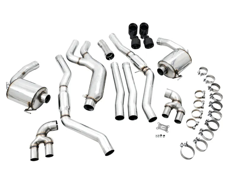 AWE Resonated Touring Edition Exhaust for G2X M340i / M440i - Diamond Black Tips (3015-43158)
