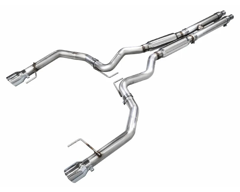 AWE Track Edition Exhaust for S650 Ford Mustang GT Fastback - Dual Chrome Silver Tips (3020-32650)