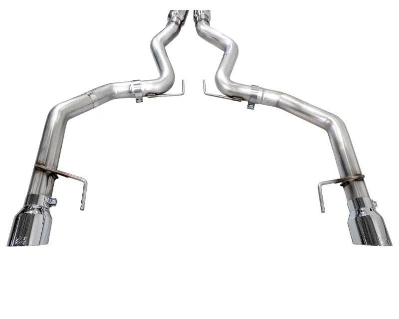 AWE Track Edition Exhaust for S650 Ford Mustang GT Fastback - Dual Chrome Silver Tips (3020-32650)