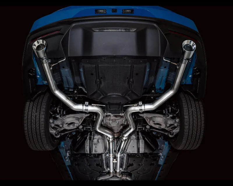 AWE Track Edition Exhaust for S650 Ford Mustang GT Fastback - Dual Chrome Silver Tips (3020-32650)