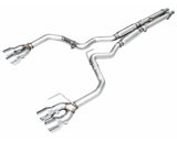 AWE Track Edition Exhaust for S650 Ford Mustang Dark Horse - Quad Chrome Silver Tips (3020-42375)
