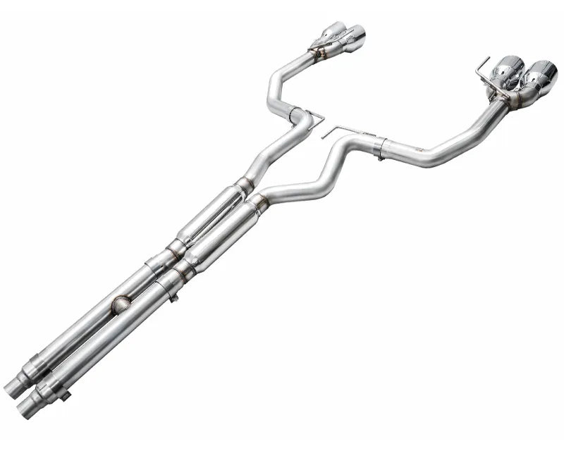 AWE Track Edition Exhaust for S650 Ford Mustang Dark Horse - Quad Chrome Silver Tips (3020-42375)