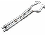AWE Track Edition Exhaust for S650 Ford Mustang Dark Horse - Quad Chrome Silver Tips (3020-42375)
