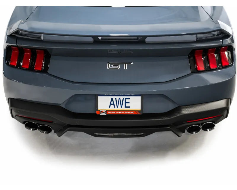 AWE Track Edition Exhaust for S650 Ford Mustang GT Fastback - Quad Chrome Silver Tips (3020-42650)