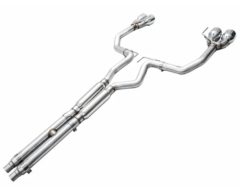 AWE Track Edition Exhaust for S650 Ford Mustang GT Fastback - Quad Chrome Silver Tips (3020-42650)
