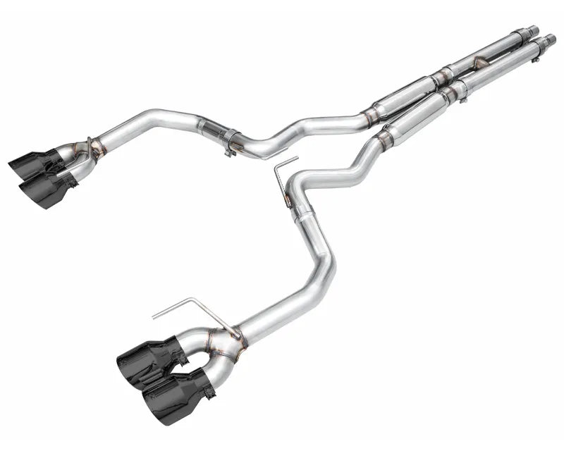 AWE Track Edition Exhaust for S650 Ford Mustang Dark Horse - Quad Diamond Black Tips (3020-43375)