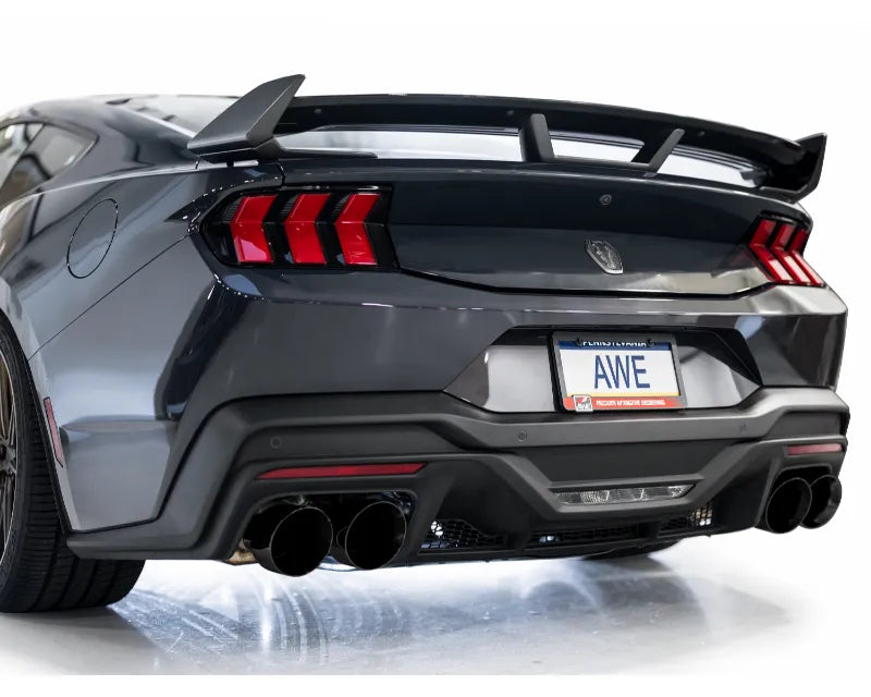 AWE Track Edition Exhaust for S650 Ford Mustang Dark Horse - Quad Diamond Black Tips (3020-43375)