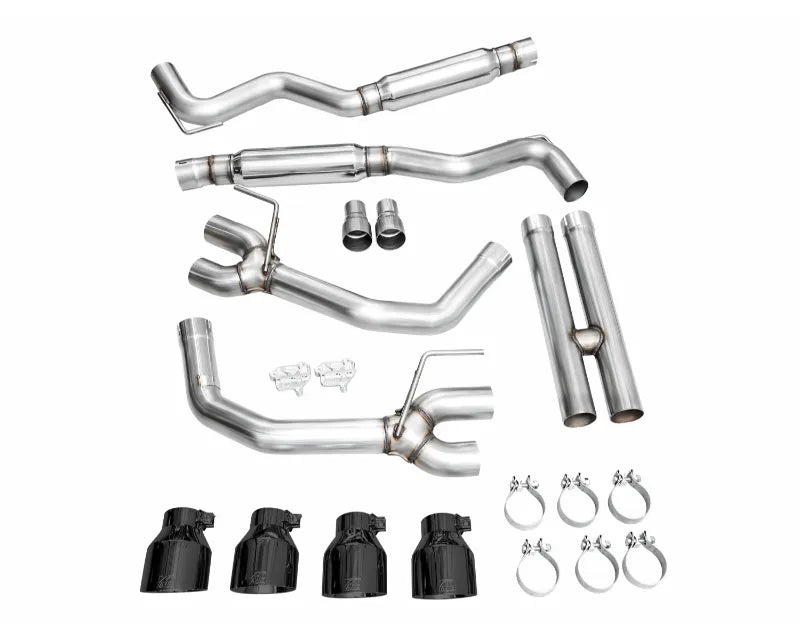 AWE Track Edition Exhaust for S650 Ford Mustang Dark Horse - Quad Diamond Black Tips (3020-43375)