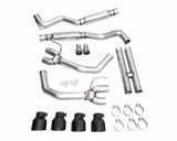 AWE Track Edition Exhaust for S650 Ford Mustang Dark Horse - Quad Diamond Black Tips (3020-43375)
