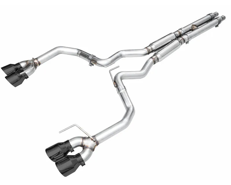 AWE Track Edition Exhaust for S650 Ford Mustang GT Fastback - Quad Diamond Black Tips (3020-43650)