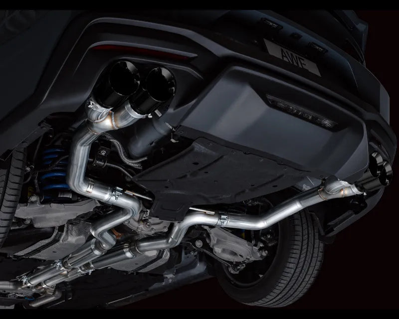 AWE Track Edition Exhaust for S650 Ford Mustang GT Fastback - Quad Diamond Black Tips (3020-43650)