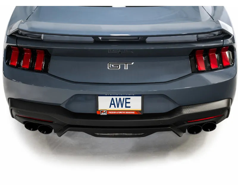 AWE Track Edition Exhaust for S650 Ford Mustang GT Fastback - Quad Diamond Black Tips (3020-43650)