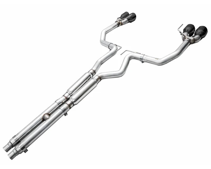 AWE Track Edition Exhaust for S650 Ford Mustang GT Fastback - Quad Diamond Black Tips (3020-43650)