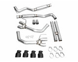 AWE Track Edition Exhaust for S650 Ford Mustang GT Fastback - Quad Diamond Black Tips (3020-43650)