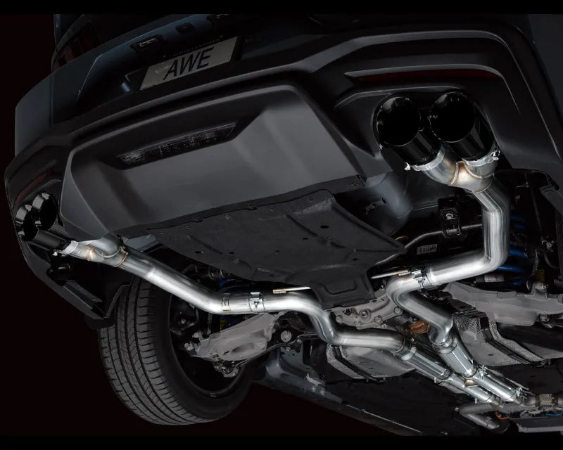 AWE Track Edition Exhaust for S650 Ford Mustang GT Fastback - Quad Diamond Black Tips (3020-43650)