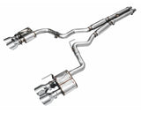 AWE SwitchPath Exhaust for S650 Ford Mustang Dark Horse - Quad Chrome Silver Tips (3025-42375)