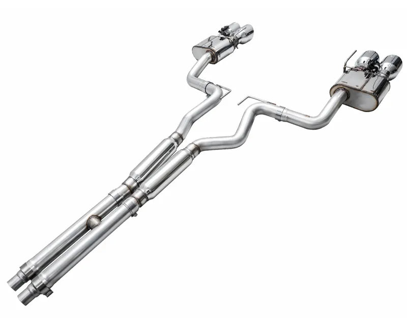 AWE SwitchPath Exhaust for S650 Ford Mustang Dark Horse - Quad Chrome Silver Tips (3025-42375)