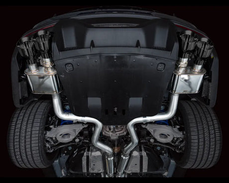 AWE SwitchPath Exhaust for S650 Ford Mustang Dark Horse - Quad Diamond Black Tips (3025-43375)