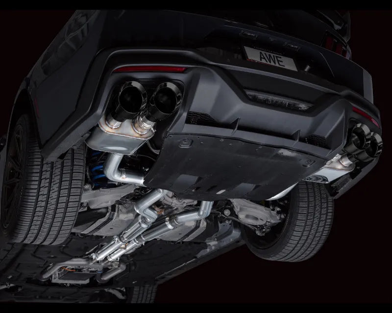 AWE SwitchPath Exhaust for S650 Ford Mustang Dark Horse - Quad Diamond Black Tips (3025-43375)