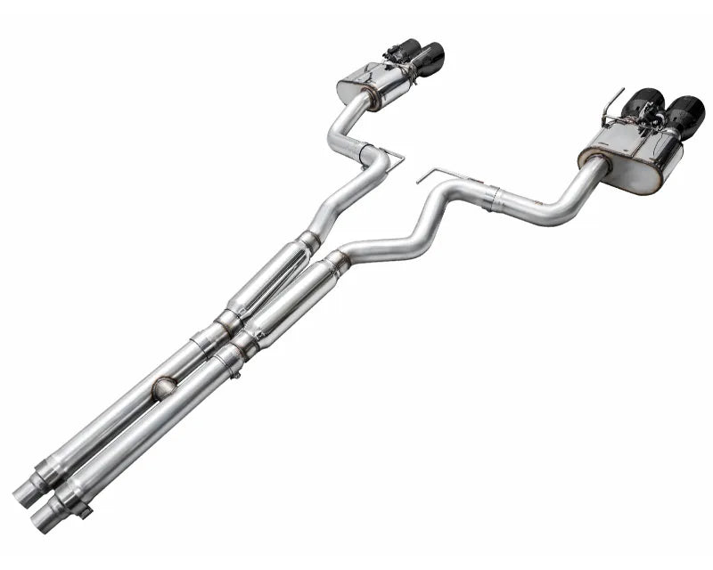 AWE SwitchPath Exhaust for S650 Ford Mustang Dark Horse - Quad Diamond Black Tips (3025-43375)