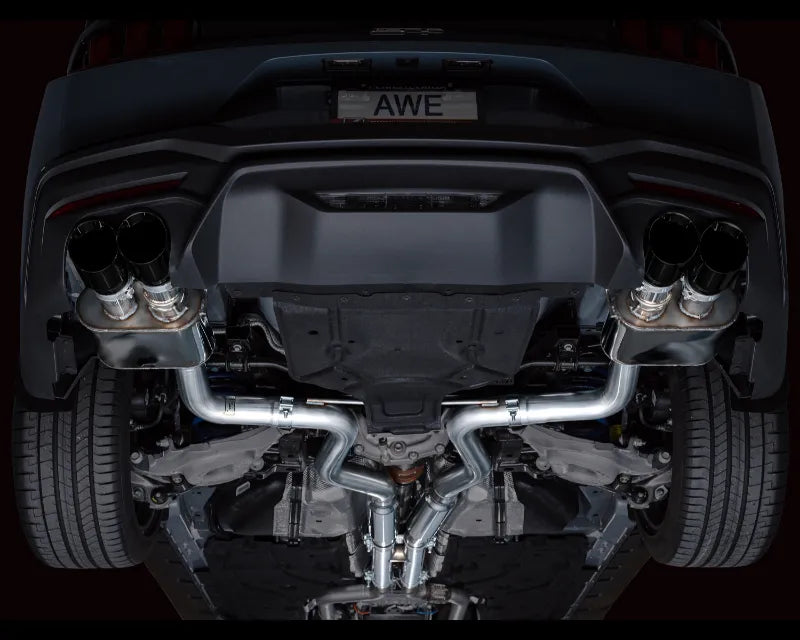 AWE SwitchPath Exhaust for S650 Ford Mustang GT Fastback - Quad Diamond Black Tips (3025-43650)