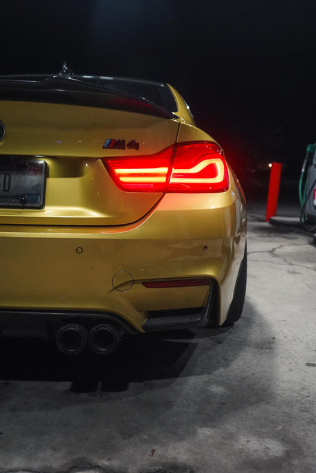 Dry Carbon Fiber OEM Style Rear Bumper Splitters (BMW M3 F80 | M4 F82/F83) - MidWest Bimmer Supply