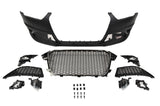 2013-2016 B8.5 Audi A4, RS4 Style Front Bumper W/ Chrome Grille
