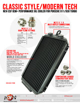 CSF OEM+ High-Performance Oil Cooler - Porsche 911 / 930 65-89