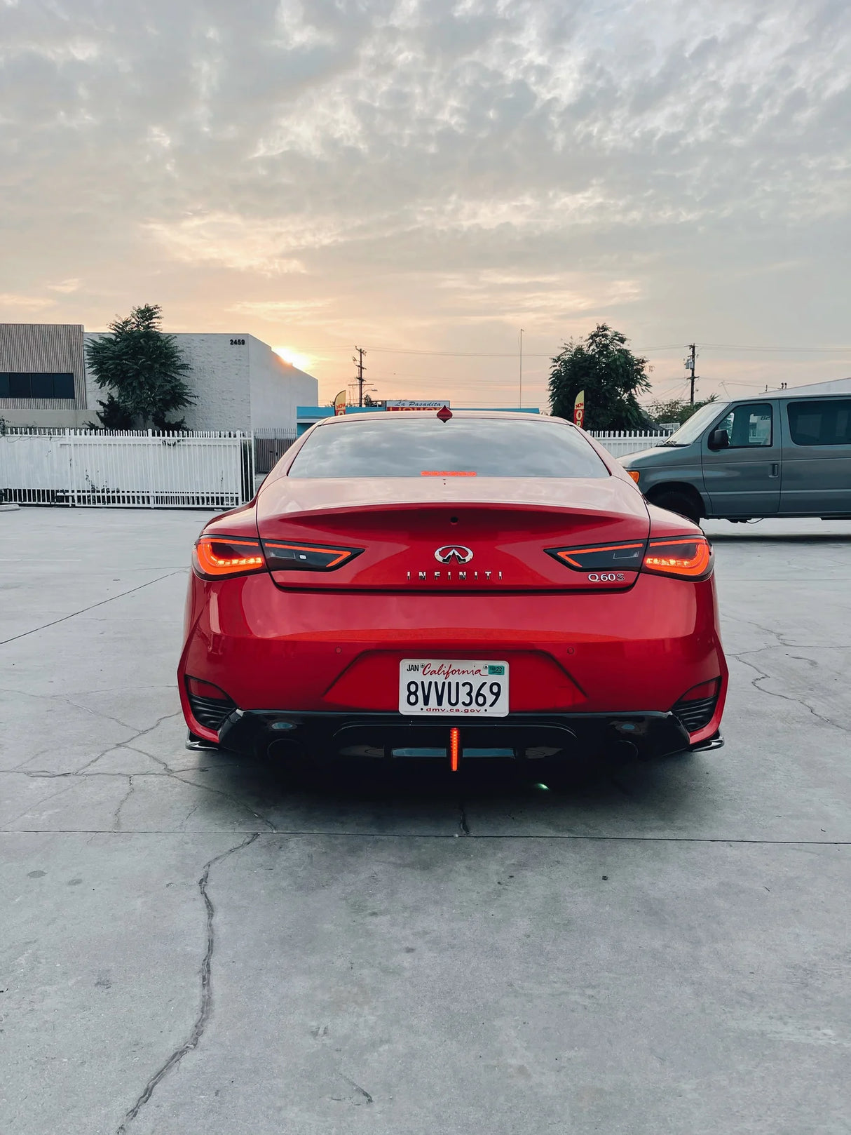 2017-2022 Q60 Gloss Black LED Diffuser With Winglets