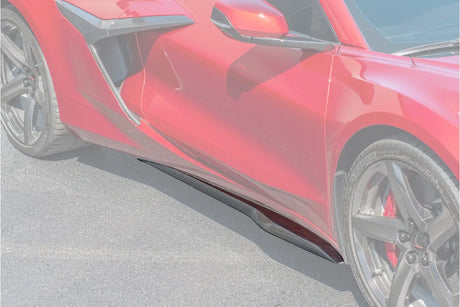 C8 Corvette Carbon Fiber Z06 Style Side Skirts - C8 Chevrolet Corvette