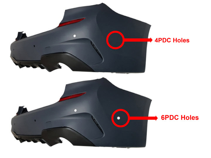 2019-2022 BMW PRE-LCI G20 3 Series, M-Performance Style Rear Bumper With 4 PDC