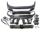 2013-2017 VolksWagen MK7 Golf GTI Front Bumper GTI STYLE NO PDC w/ LED FOG, Red Grille