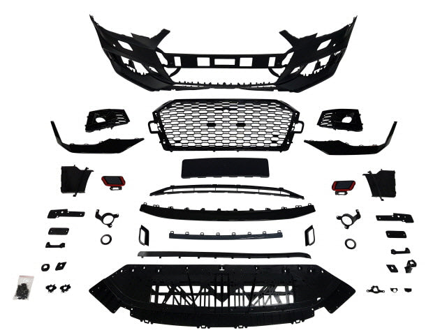 2017-2019 B9 Audi A4, RS4 Style Front Bumper W/ Grille