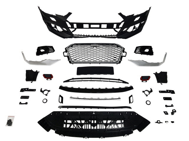 2017-2019 B9 Audi A4, RS4 Style Front Bumper W/ Grille