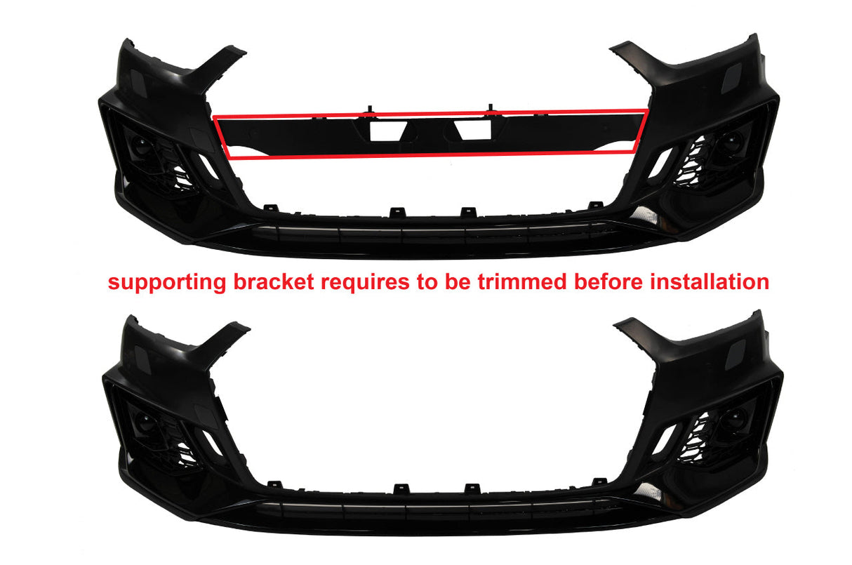 2017-2019 Audi A5 B9 RS5 Style Front Bumper W/ Black Front Grille
