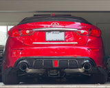 2014-2017 Q50 Gloss Black LED Rear Diffuser - Infiniti Q50