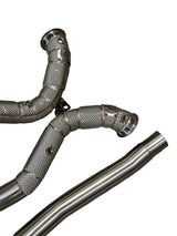 AMG GT Catless Race Downpipe W/ Heat Shield - Mercedes-Benz C190 M178 GT/GTS/GTC/GTR