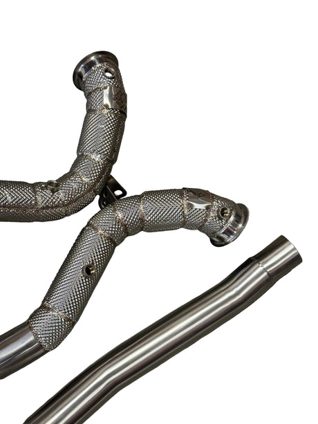 AMG GT Catless Race Downpipe W/ Heat Shield - Mercedes-Benz C190 M178 GT/GTS/GTC/GTR
