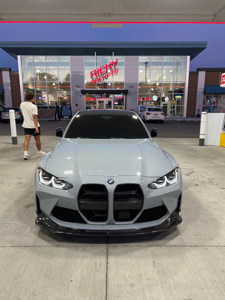 V Style Carbon Fiber 3-Piece Front Lip (BMW G80 M3 | G82/G83 M4) - MidWest Bimmer Supply