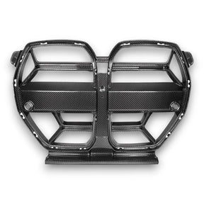 CSL Style Dry Carbon Fiber Front Grille Without ACC (BMW G80/G82/G83 M3/M4) - MidWest Bimmer Supply