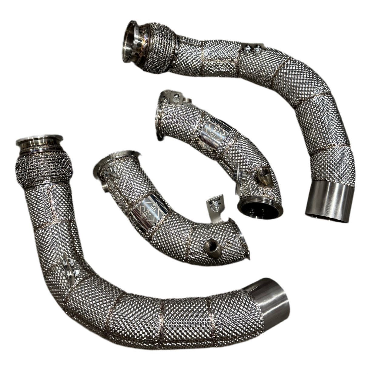 MBS S63 Catless Heat shield Race Downpipes - F90 M5 F91 F92 F93 M8