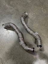 MBS N63 Catless Downpipes w/ Heatshield - G30 M550i 850i 2018-2023