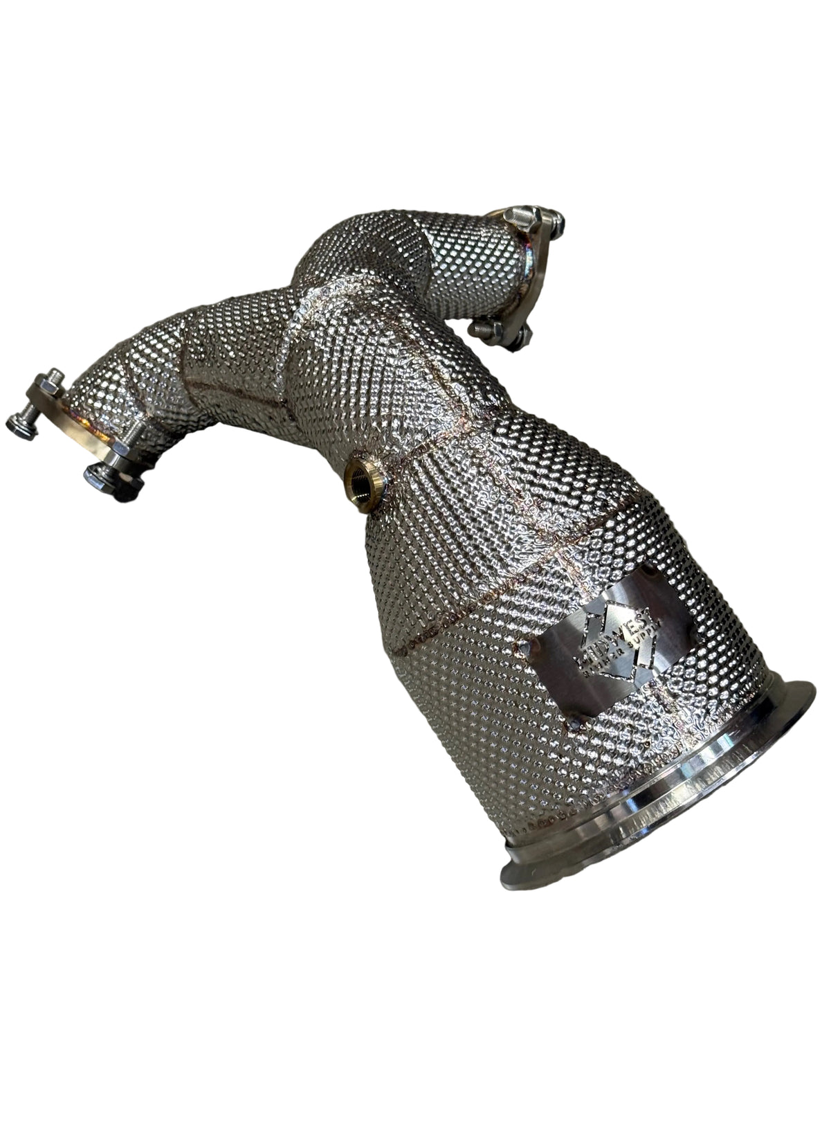 B9/B9.5 Catless Race Downpipe W/ Heat Shield - Audi B9 B9.5 3.0T S4 S5